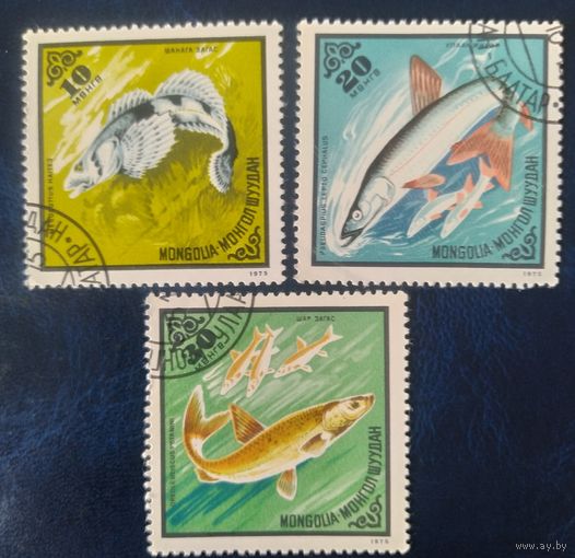 Монголия 1974 рыбы 3 из 7.
