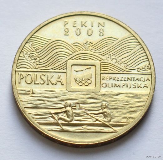 2 злотых 2008. Польша.  Олимпиада в Пекине. UNC!