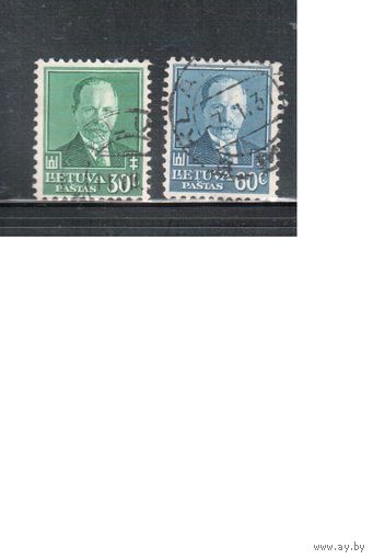 Литва-1934 (Мих.392,393)  гаш. , Личности, Президент