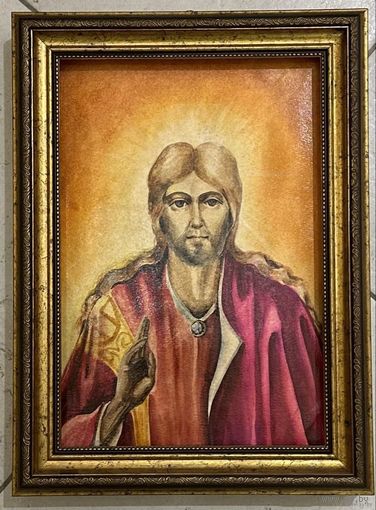 Почицкий В.В (dr.Klein) Ранний двухсторонний "Вседержитель и Богоматерь". Бумага , смешанная техника. Размер 20х28,5 см.