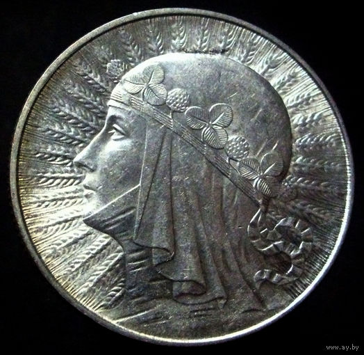 5 злотых 1933 (3) блеск, превосходное коллекционное состояние!!