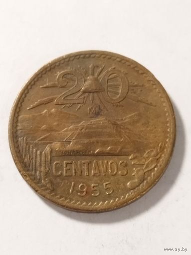 Мексика 20 сентаво 1955