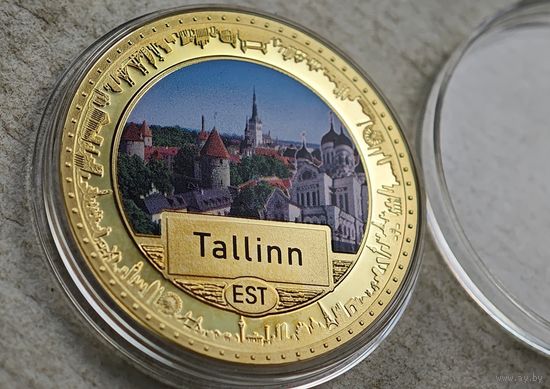 Таллин  , позолота  Настольная медаль