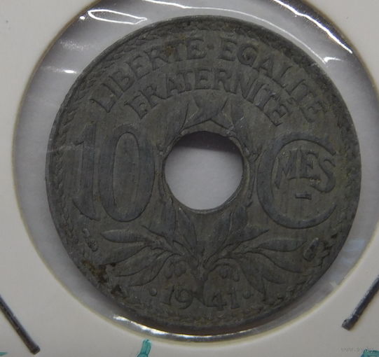 Франция 10 сантимов 1941 г