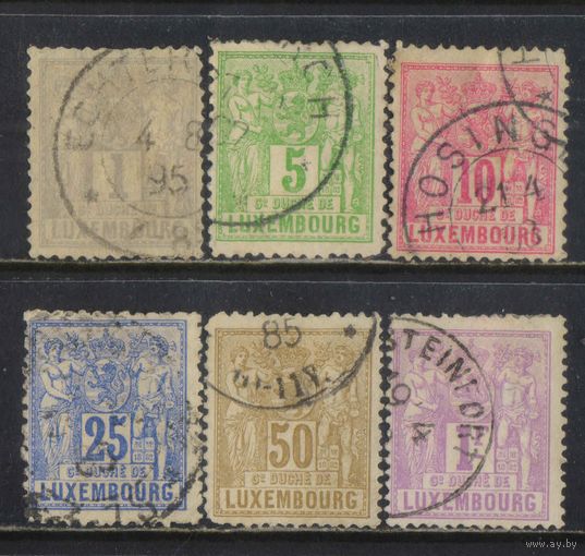 Люксембург 1882 Вып Сельское хозяйство и торговля Стандарт #45D,48А,49А,52А,54B,55В