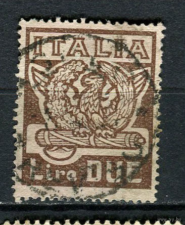 Королевство Италия - 1923 - Орел 2L - [Mi.181] - 1 марка. Гашеная.  (Лот 34EP)-T2P4