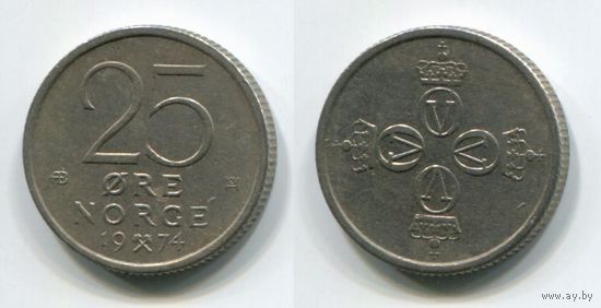 Норвегия. 25 эре (1974)
