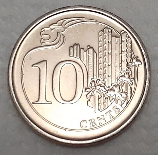 Сингапур 10 центов, 2014 (3-10-136)