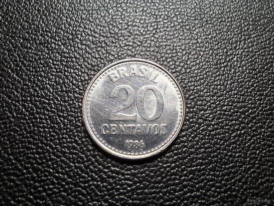Бразилия 20 сентаво 1986