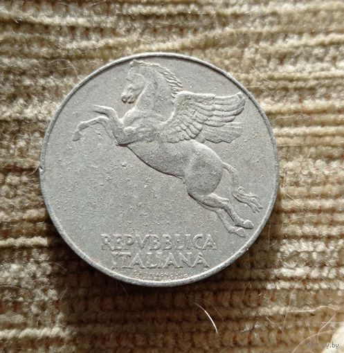 Werty71 Италия 10 лир 1949 Пегас Конь оливки