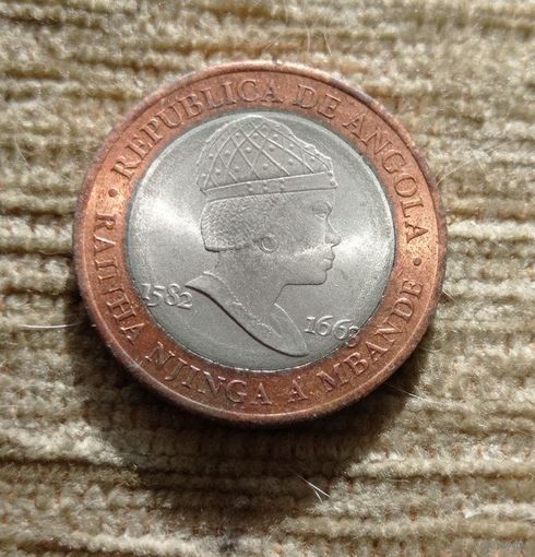 Werty71 Ангола  20 кванза 2014 351 год со дня смерти королевы Нйинги Мбанди Биметалл