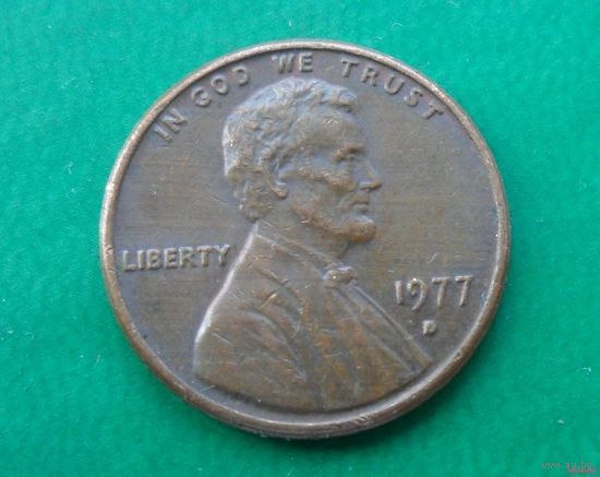 1 цент США 1977 г.в. D