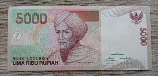 Werty71 Индонезия 5000 рупий 2015 UNC банкнота