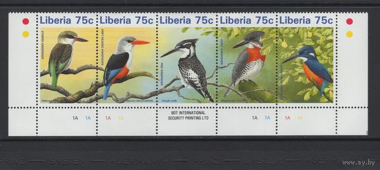 Либерия 1996** Птицы Зимородок Mi#1796-1800