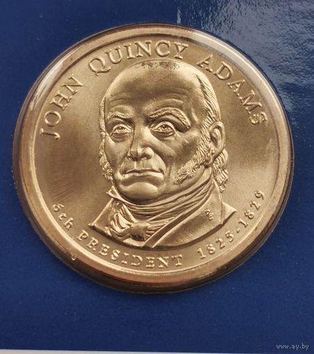 1 доллар 2008 г. Джон Куинси Адамс . Unc. С рубля