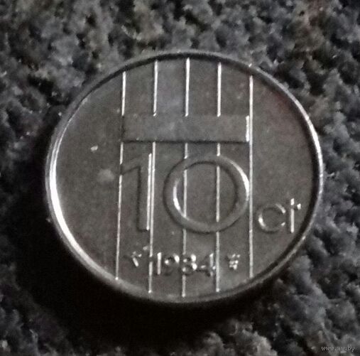 10 центов, Нидерланды 1984 г.