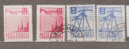 Архитектура стандарт   Румыния 1969 год лот  1037 ПОЛНАЯ СЕРИЯ из 2 марок +2 марки разное качество печати (можно и без них) менее 20 % от каталога