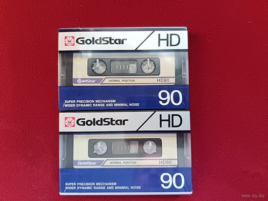 С рубля без мц. 2 аудиокассеты Goldstar, запечатанные