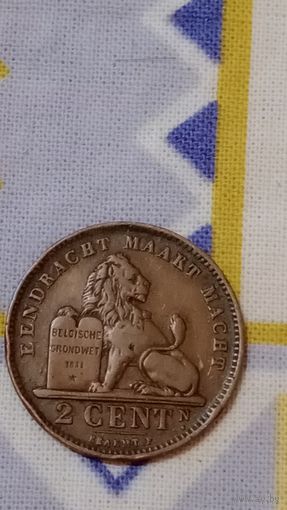 Бельгия 1 сантим 1870  belges