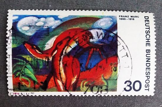 Марка Германия 1974 год Искусство