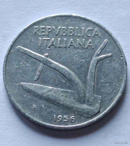 Италия. 10 лир 1956 года