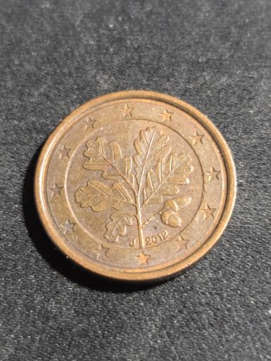 Германия 1 евроцент 2012 J