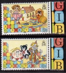 Гибралтар. Рождество и Новый год. Детские игрушки. Европа EUROPA. 1988 год **