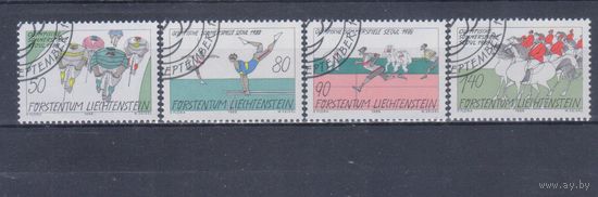 [219] Лихтенштейн 1988. Спорт.Летние Олимпийские игры. Гашеная серия.