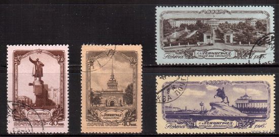 СССР-1953, (Заг.1651-1654), гаш., Виды Ленинграда