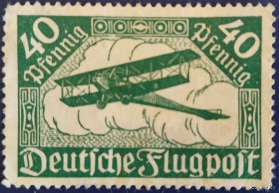 Немецкая авиапочта. 40 пфеннигов. Deutsches Flugpost. 1919 г.