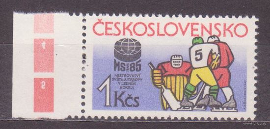 Чехословакия, 1985 год,** Спорт Хоккей Чемпионат мира (Ян)