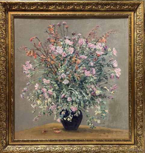 Бржозовский Г.Ф "Полевые цветы", холст на картоне, масло. Размер 67х62 см.