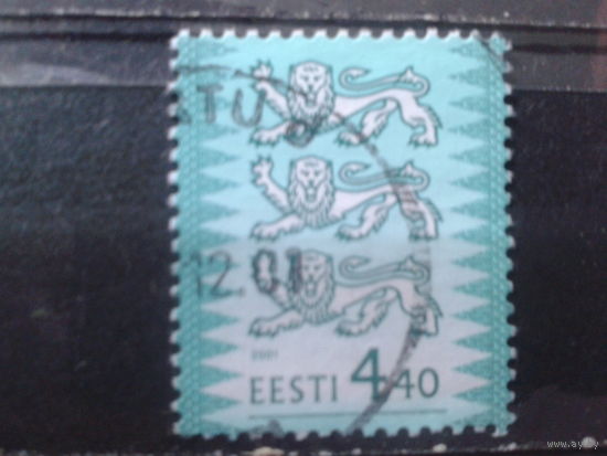 Эстония 2001 Стандарт, герб 4,40