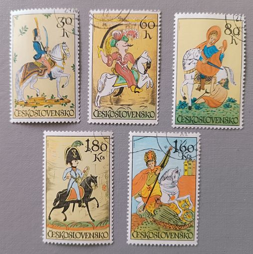 Верховая езда (эмаль по стеклу и керам.плитке). Чехословакия,1972 (5 из 6)