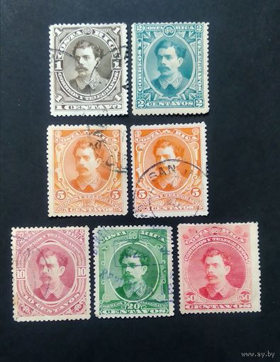 КОСТА-РИКА \161н\1889 Стандарт. Президент. 5с- разная бумага