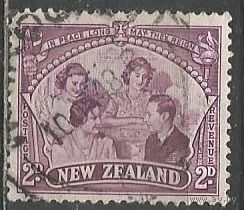 Новая Зеландия. Король Георг VI и его семья. 1946г. Mi#285.