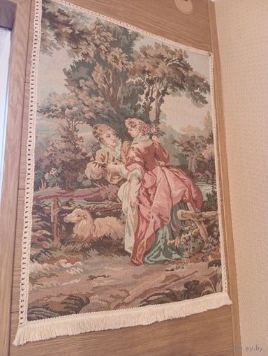 - Гобелен Франция 1950-ые 70х50 см