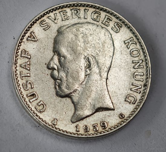 1939 год Швеция крона  серебро