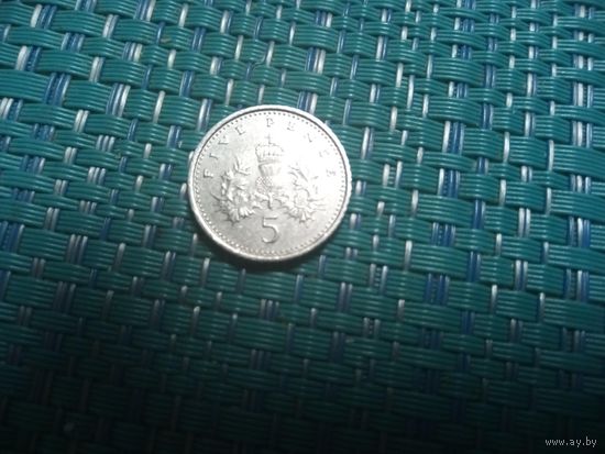 5 пенсов 1992 Великобритания