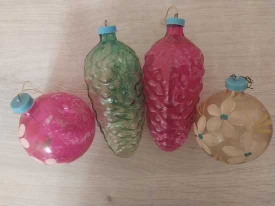 Лот больших  игрушек СССР толстое стекло(редкость).С РУБЛЯ.