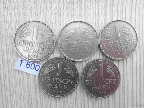 5 монет марки   лот 1800