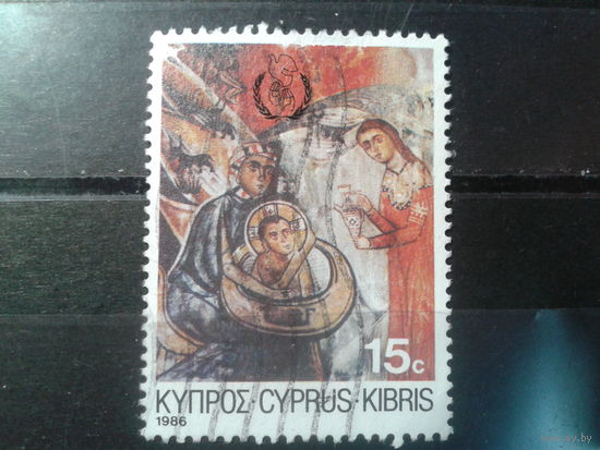Кипр, 1986. Рождество, фреска