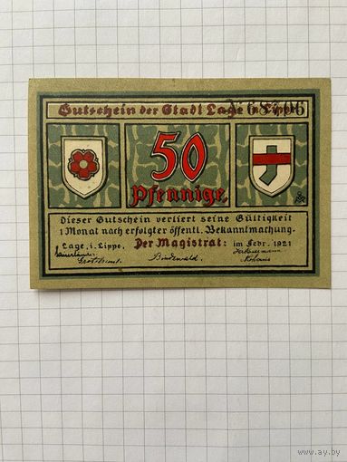 50 пфенигов (нотгельды) г. Германия.-2912