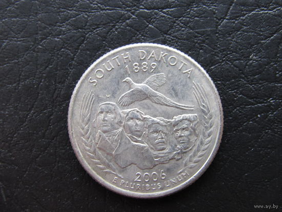 1\4 доллара,2006 Южная Дакота. США.