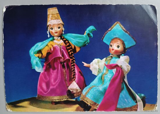 Русский сувенир. "Алый цвет мил на весь свет". Открытка чистая, 1968г.