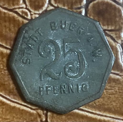 Монета 25 пфеннигов 1918 год. Буер. Веймарская республика.