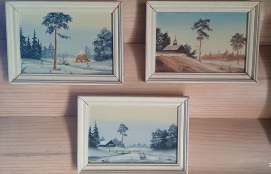 Миниатюры одним лотом масло двп 170 на 120