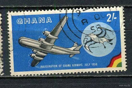 Гана - 1952 - Авиация 2Sh - [Mi.30] - 1 марка. Гашеная.  (Лот 12HM)-T2P5
