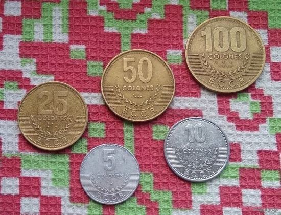 Коста-Рика 5, 10, 25, 50, 100 колон, AU