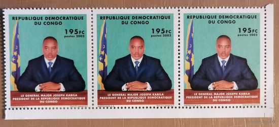 Марка Заир, Конго, президент Жозеф Кабила, 2002 г.